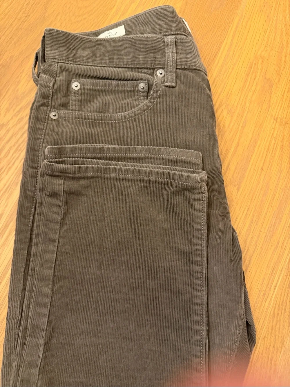 J. Crew 770 Straight Corduroy Pants in Grey